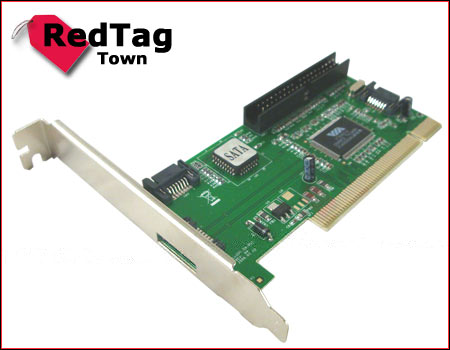 VIA 3 Ports SATA+1 IDE PCI Host Controller Card Adapter
